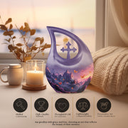 Purple Meadow Urns For Ashes - Large Urns Human Ashes