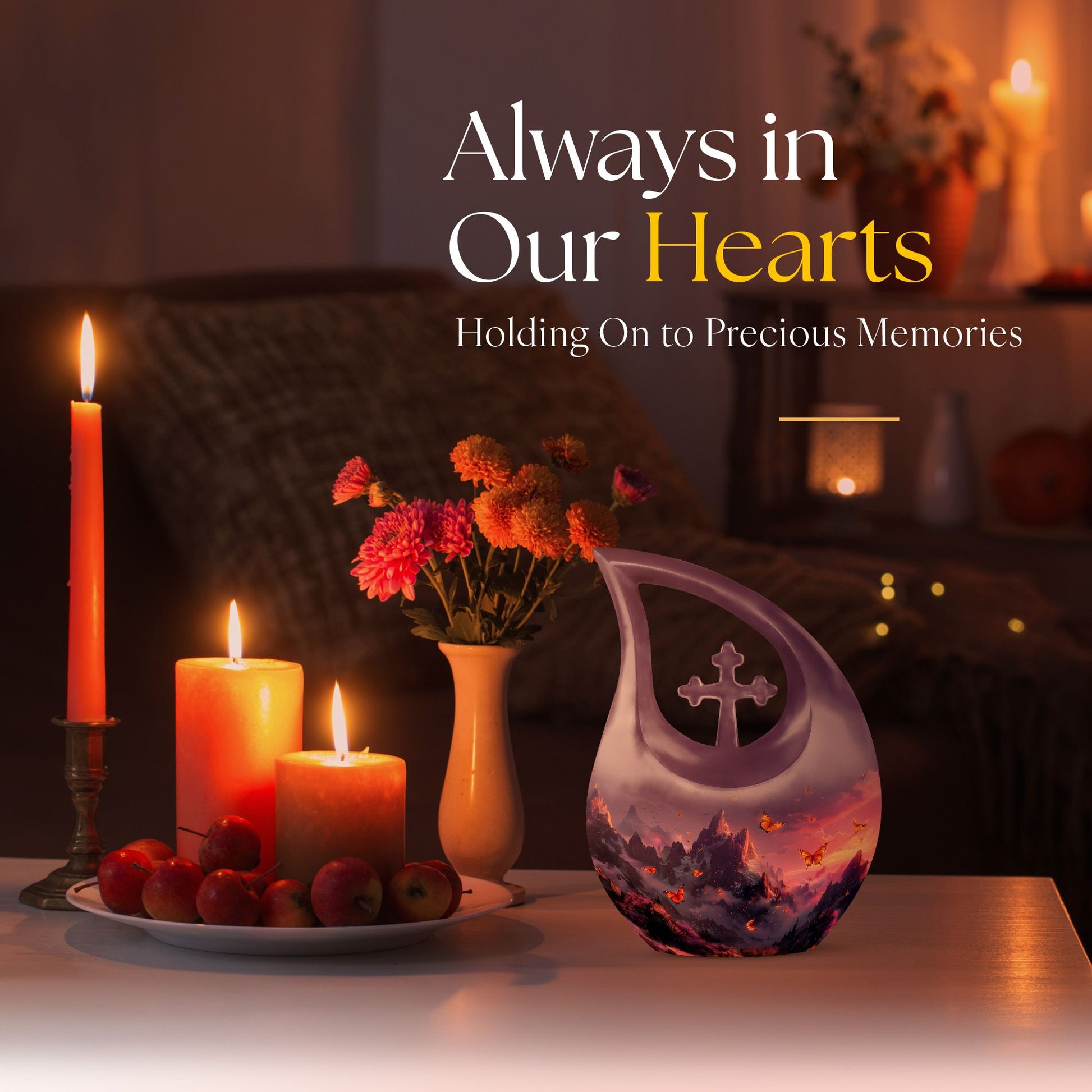 Purple Meadow Urns For Ashes - Large Urns Human Ashes
