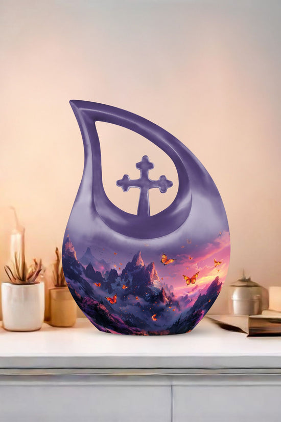 Purple Meadow Urns For Ashes - Large Urns Human Ashes