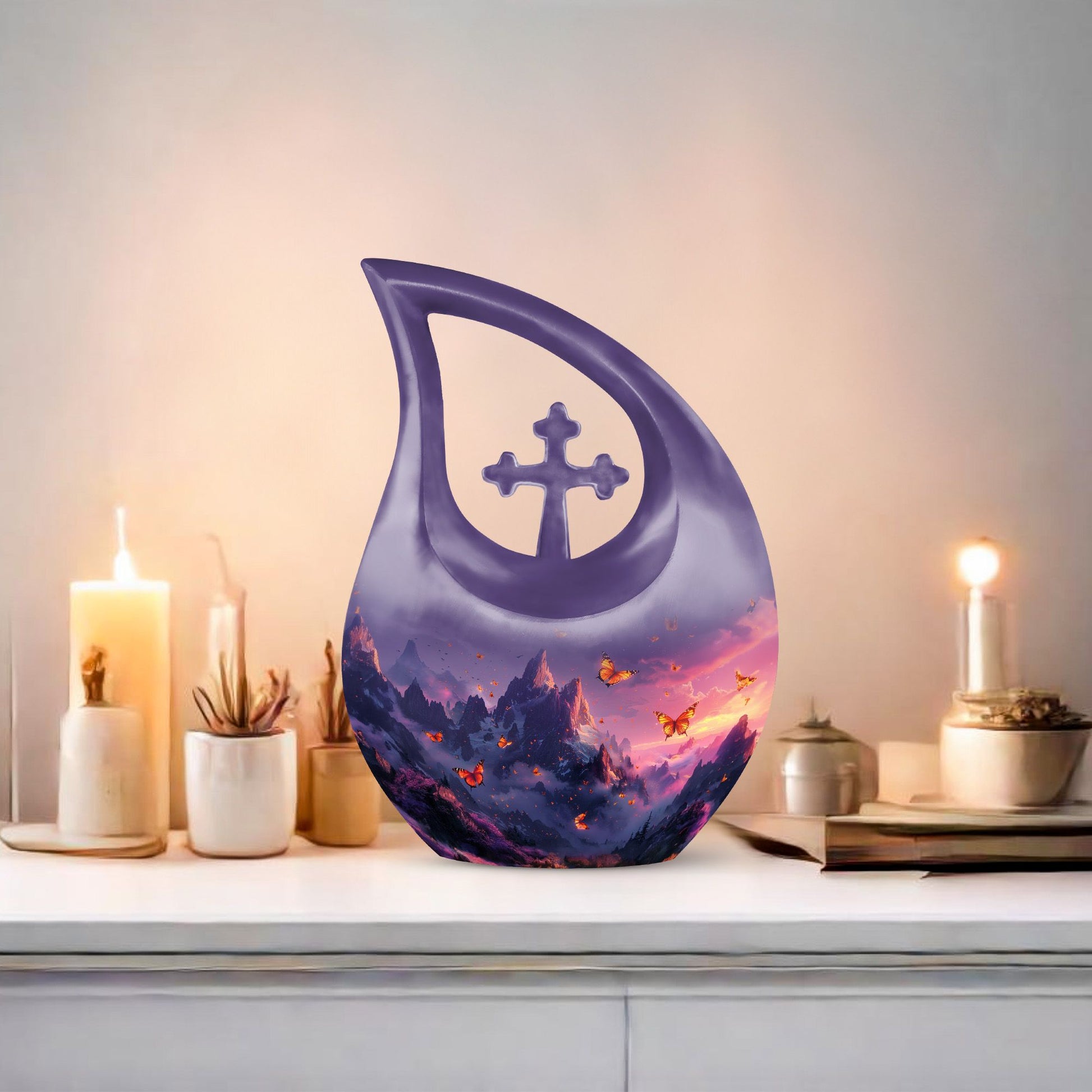 Purple Meadow Urns For Ashes - Large Urns Human Ashes