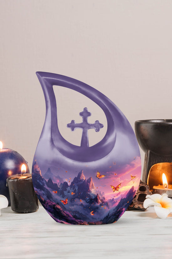 Purple Meadow Urns For Ashes - Large Urns Human Ashes