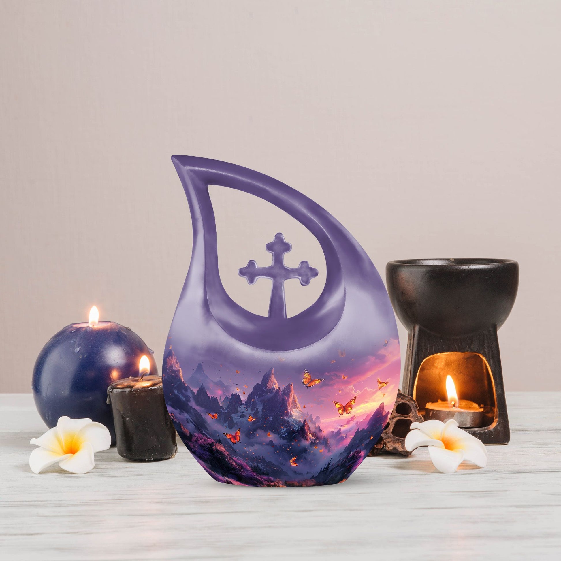 Purple Meadow Urns For Ashes - Large Urns Human Ashes