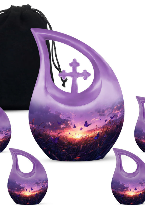 Purple Meadow Urns For Ashes - Large Urn Mom