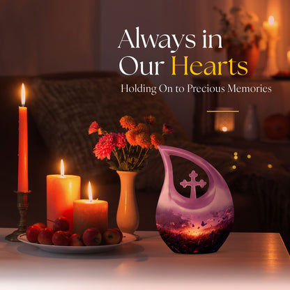 Purple Meadow Urns For Ashes - Large Urn Mom