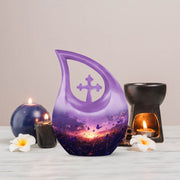 Purple Meadow Urns For Ashes - Large Urn Mom