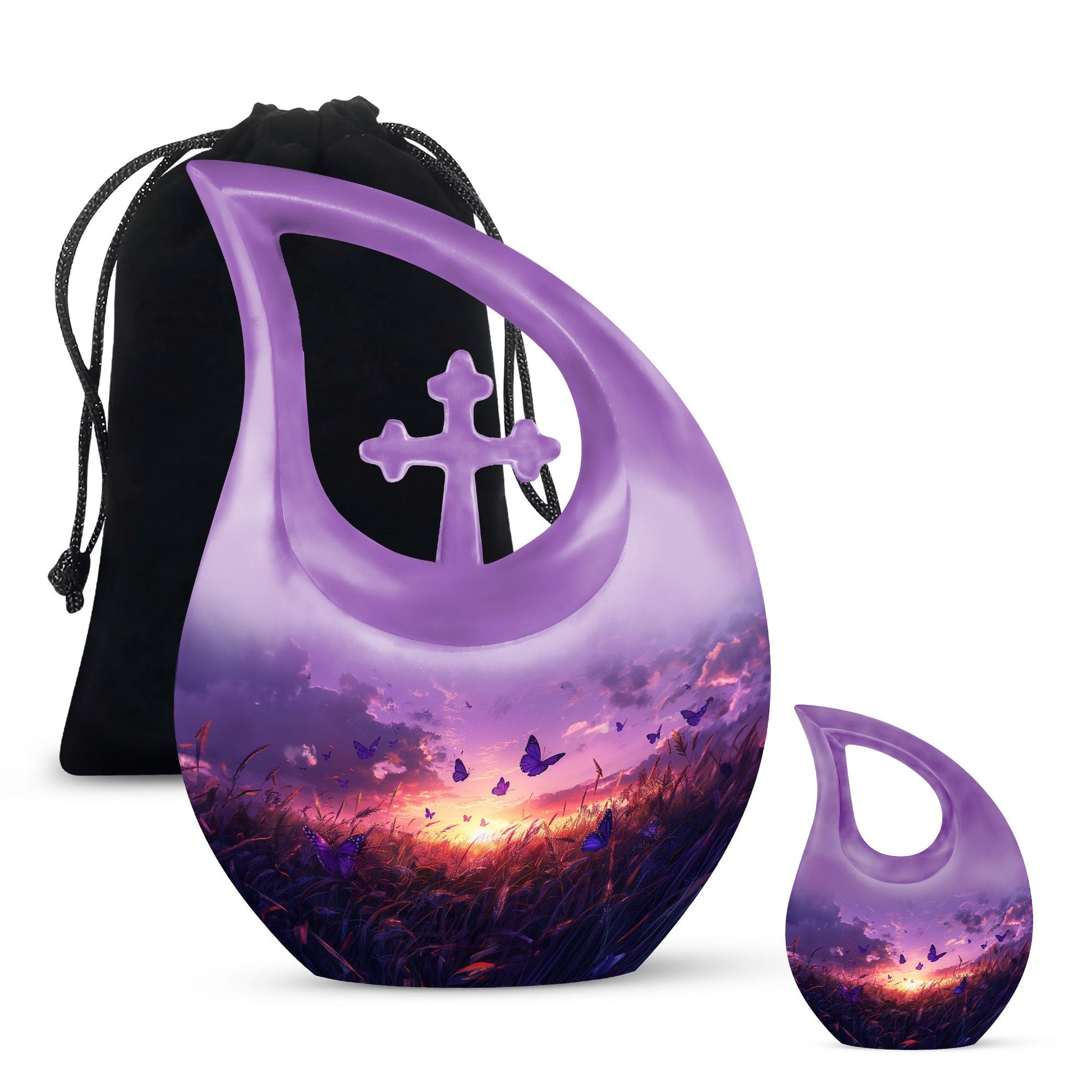 Purple Meadow Urns For Ashes - Large Urn Mom