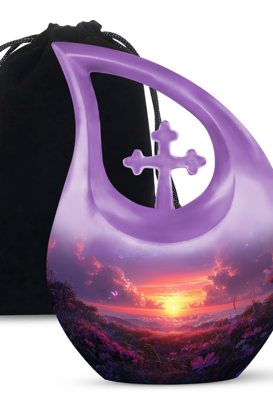 Purple Meadow Urns For Ashes - Large Adult Urn
