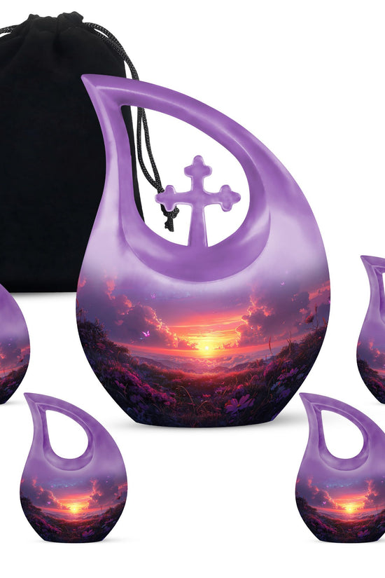 Purple Meadow Urns For Ashes - Large Adult Urn