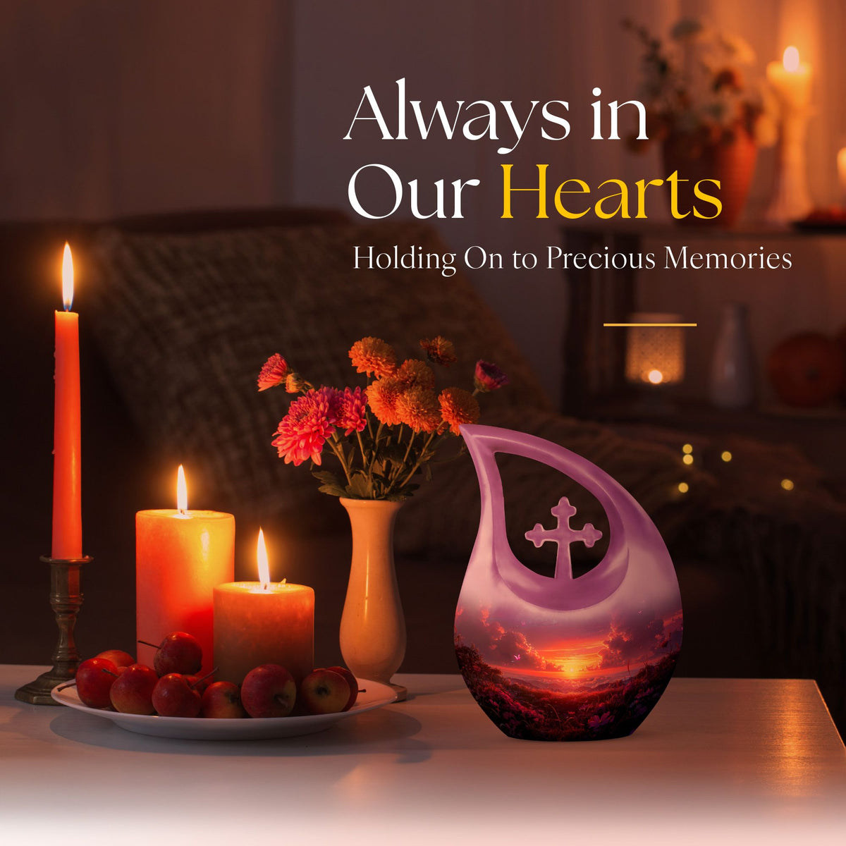 Purple Meadow Urns For Ashes - Large Adult Urn
