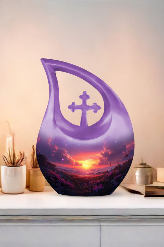 Purple Meadow Urns For Ashes - Large Adult Urn