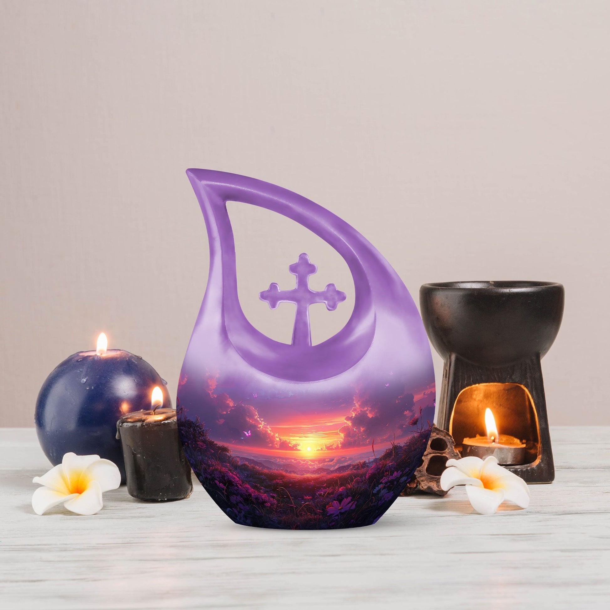 Purple Meadow Urns For Ashes - Large Adult Urn