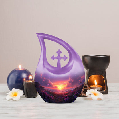 Purple Meadow Urns For Ashes - Large Adult Urn