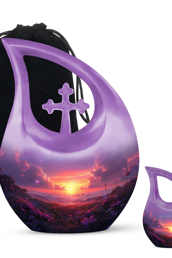 Purple Meadow Urns For Ashes - Large Adult Urn