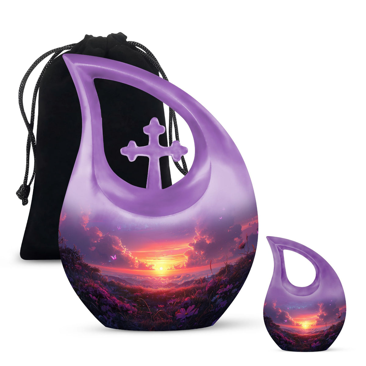 Purple Meadow Urns For Ashes - Large Adult Urn