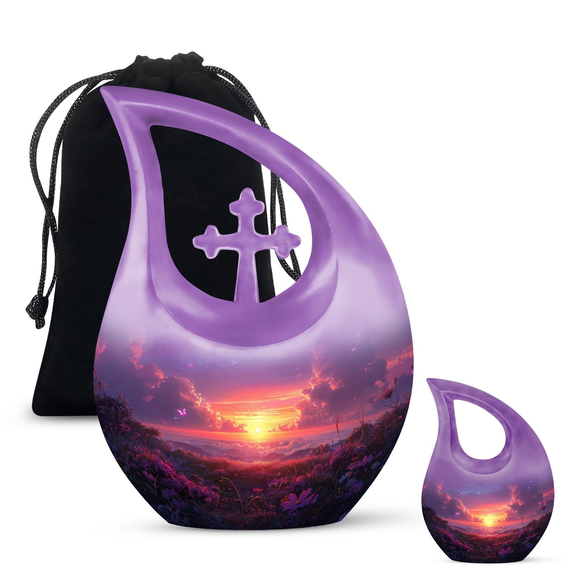 Purple Meadow Urns For Ashes - Large Adult Urn