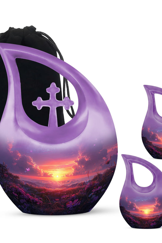 Purple Meadow Urns For Ashes - Large Adult Urn