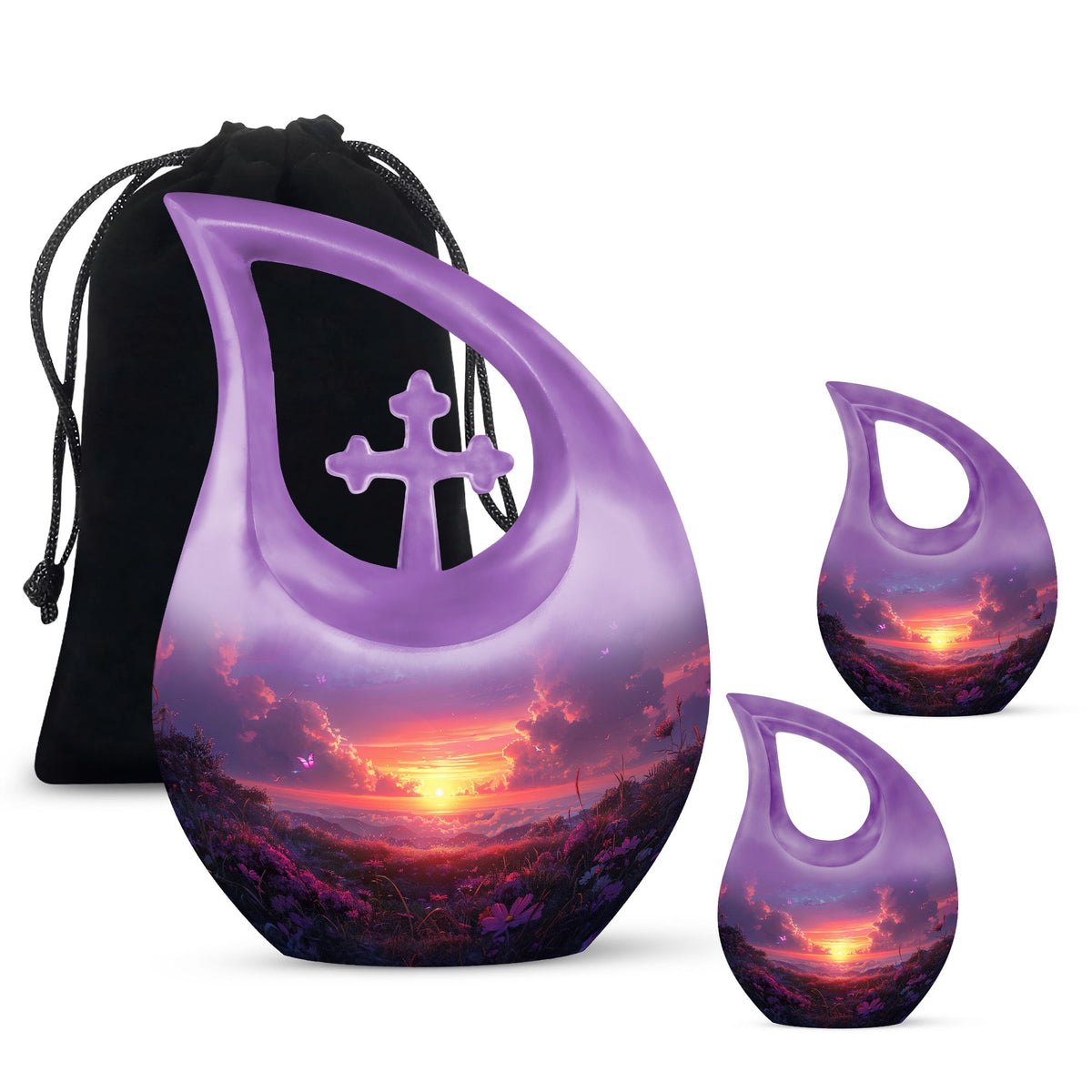 Purple Meadow Urns For Ashes - Large Adult Urn