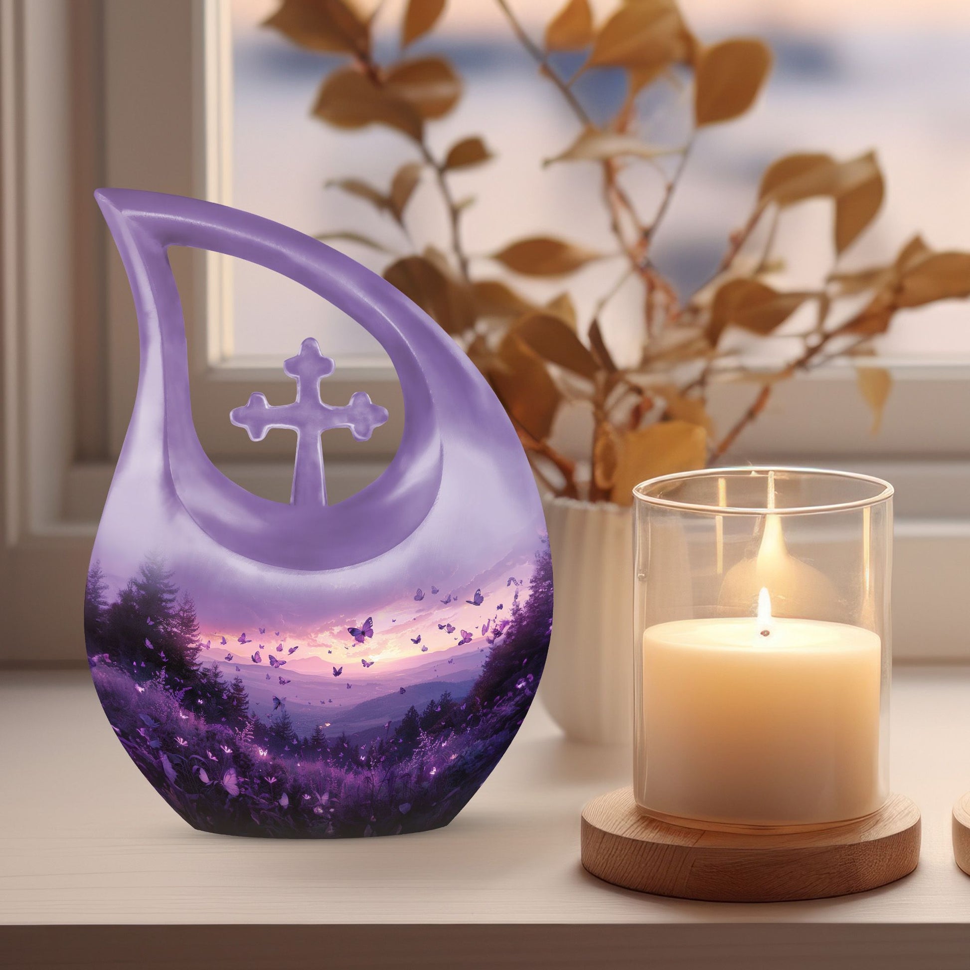 Purple Meadow Urns For Ashes - Urn Large Adult