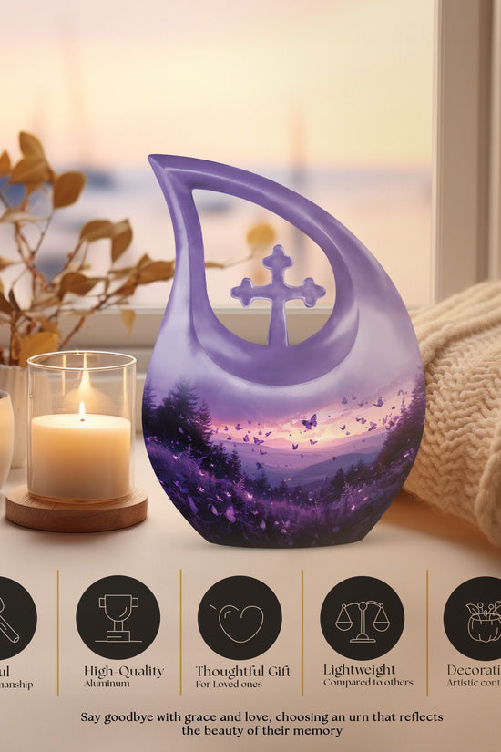 Purple Meadow Urns For Ashes - Urn Large Adult