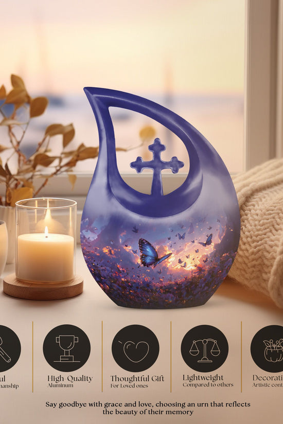 Purple Meadow Urns For Ashes - Urn Human Ashes Large