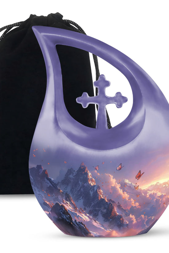 Purple Meadow Urns For Ashes - Large Urn Human Ashes