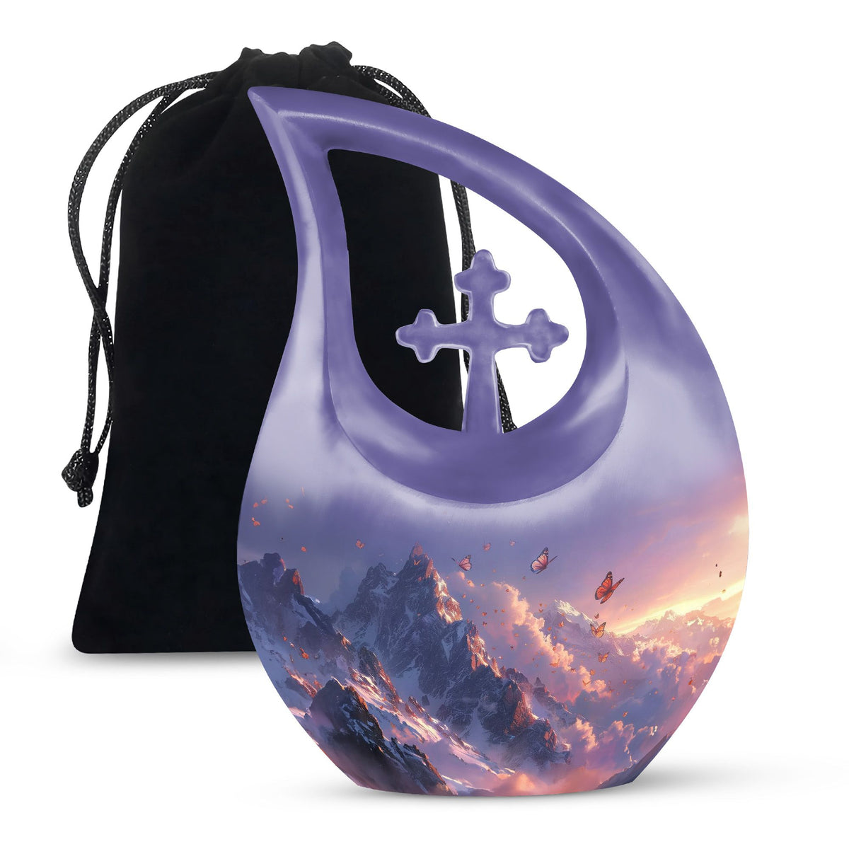 Purple Meadow Urns For Ashes - Large Urn Human Ashes
