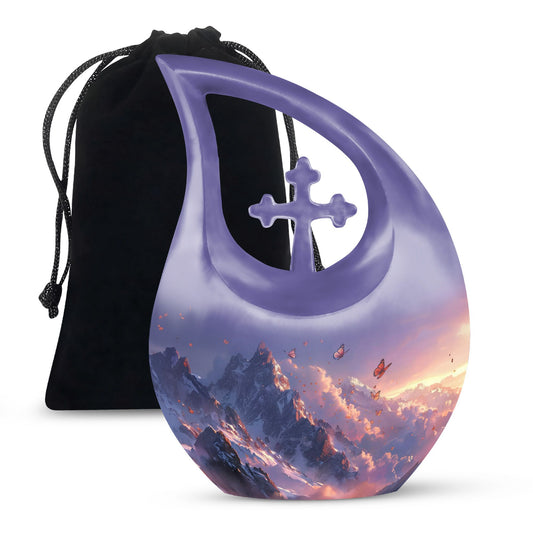 Purple Meadow Urns For Ashes - Large Urn Human Ashes