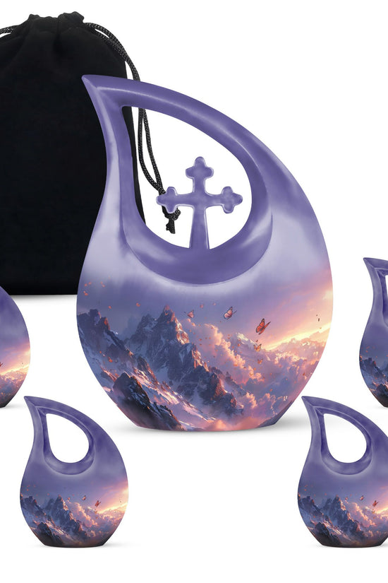 Purple Meadow Urns For Ashes - Large Urn Human Ashes