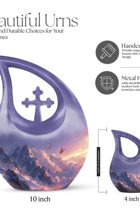 Purple Meadow Urns For Ashes - Large Urn Human Ashes