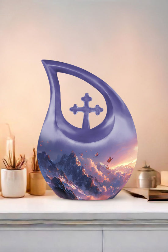 Purple Meadow Urns For Ashes - Large Urn Human Ashes