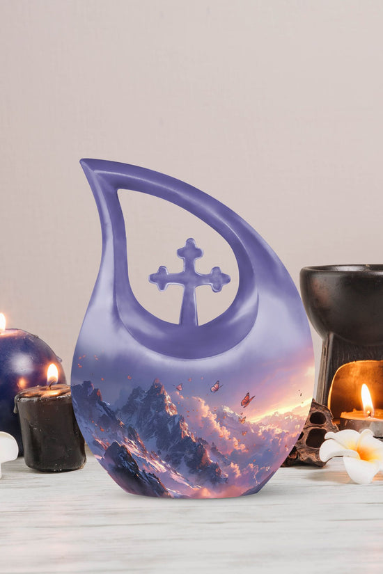 Purple Meadow Urns For Ashes - Large Urn Human Ashes