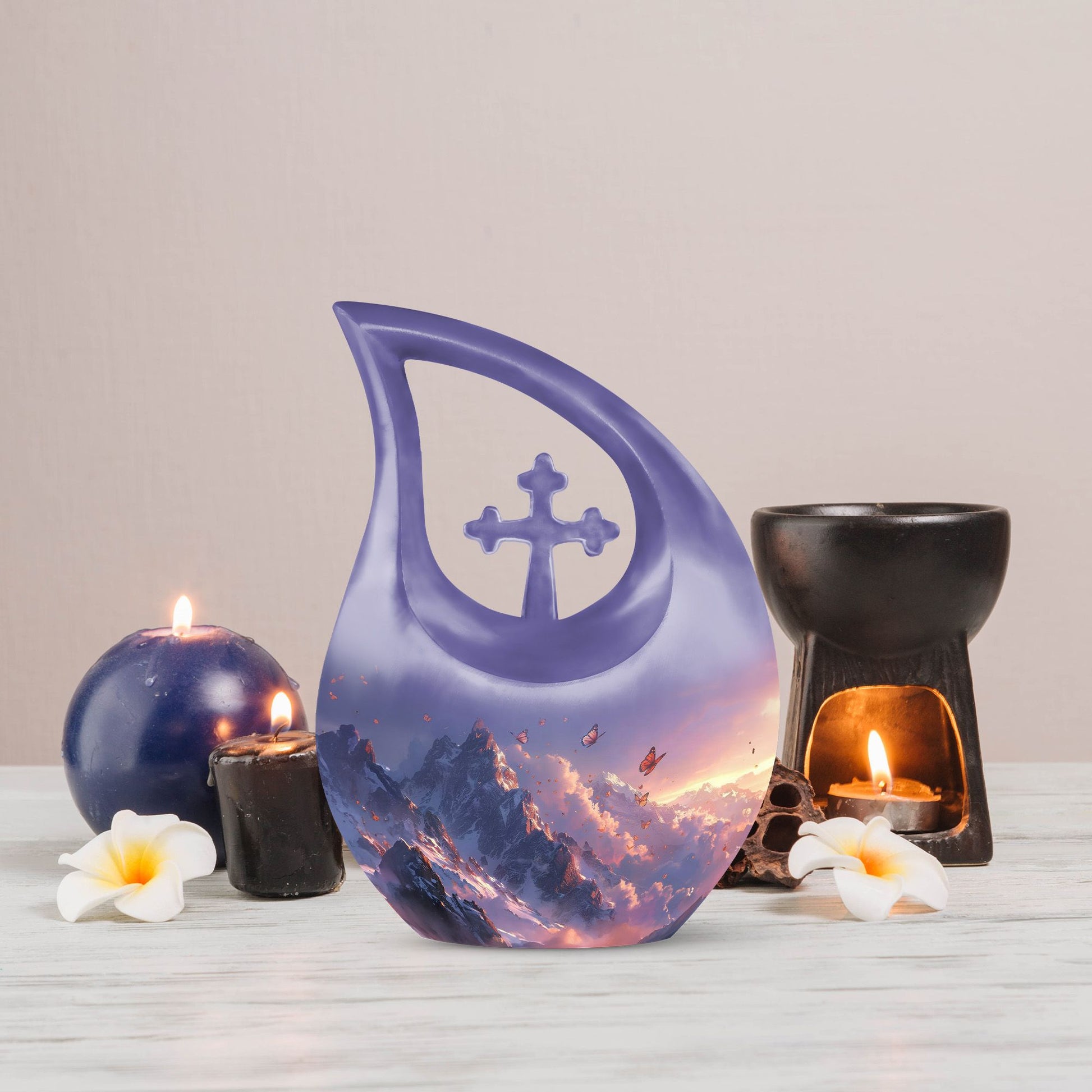 Purple Meadow Urns For Ashes - Large Urn Human Ashes