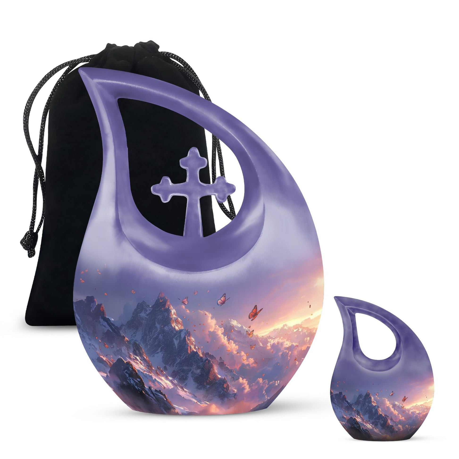 Purple Meadow Urns For Ashes - Large Urn Human Ashes