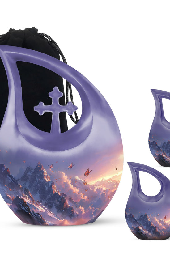 Purple Meadow Urns For Ashes - Large Urn Human Ashes
