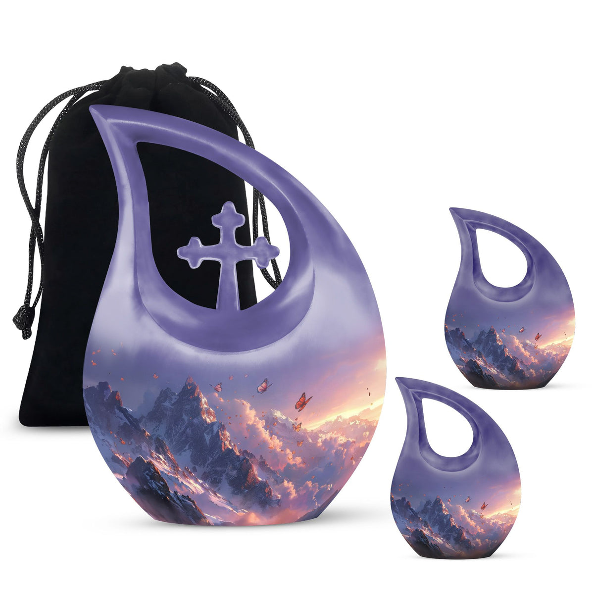 Purple Meadow Urns For Ashes - Large Urn Human Ashes