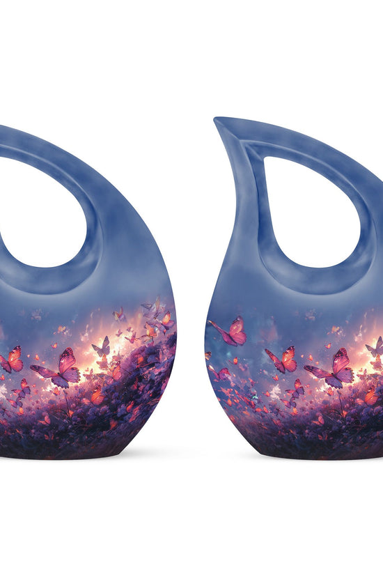 Purple Meadow Urns For Ashes - Large Decorative Urn For Human Ashes