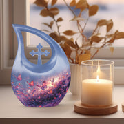 Purple Meadow Urns For Ashes - Large Decorative Urn For Human Ashes
