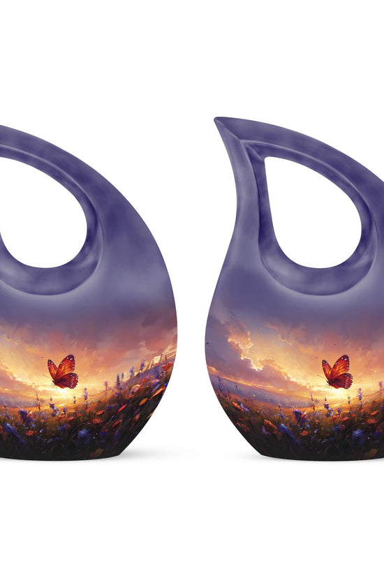 Purple Meadow Urns For Ashes - Small Urn For Ashes For Women