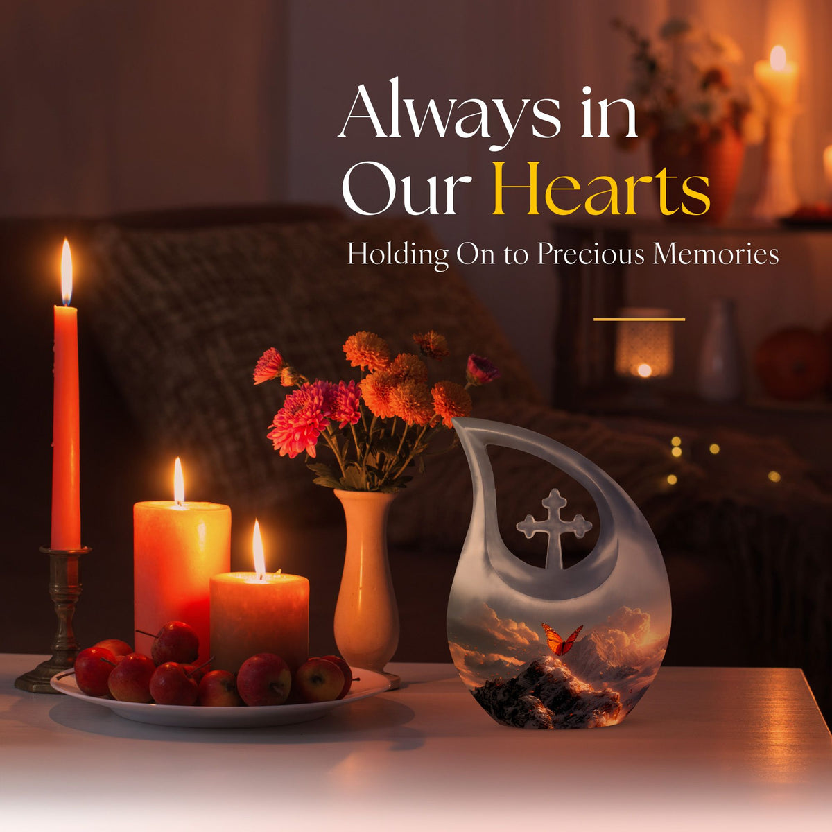 Purple Meadow Urns For Ashes - Cremation Urns For Women