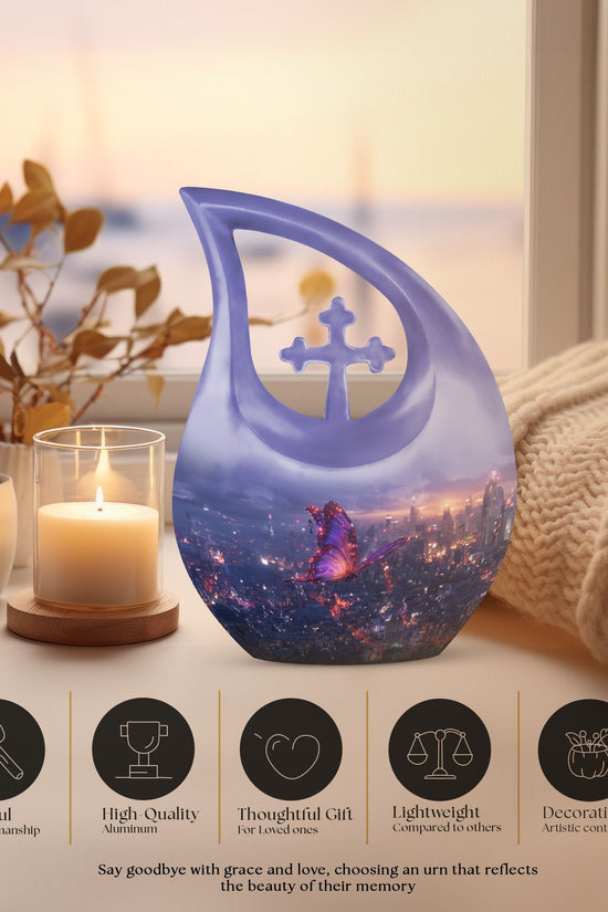 Purple Meadow Urns For Ashes - Urn For Ashes For Women Small