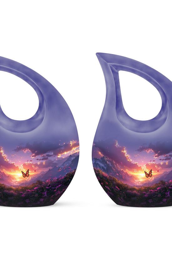 Purple Meadow Urns For Ashes - Keepsake Urns For Women