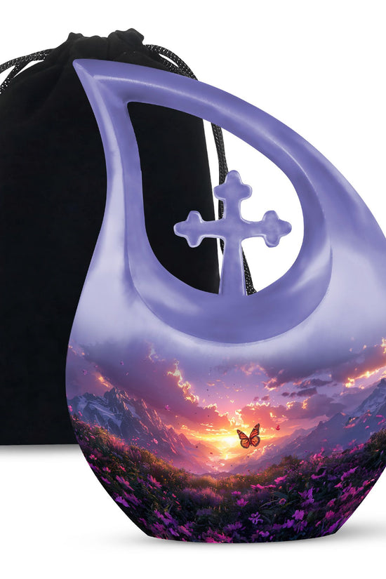 Purple Meadow Urns For Ashes - Keepsake Urns For Women