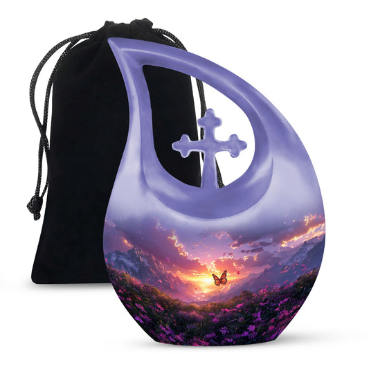 Purple Meadow Urns For Ashes - Keepsake Urns For Women