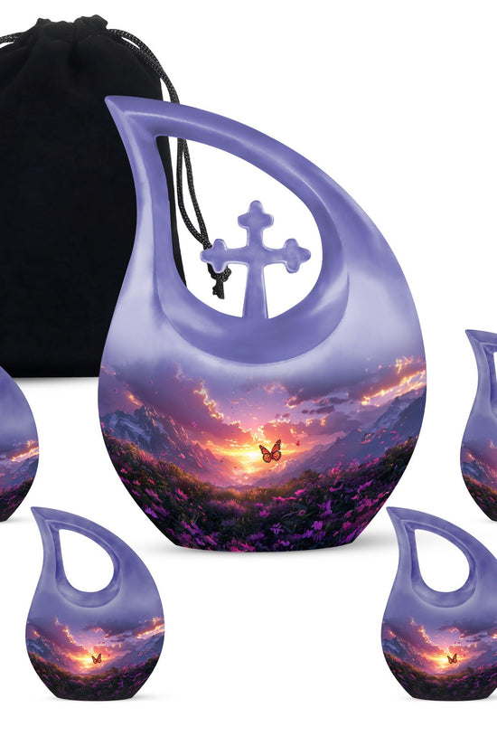Purple Meadow Urns For Ashes - Keepsake Urns For Women