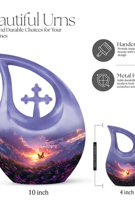 Purple Meadow Urns For Ashes - Keepsake Urns For Women