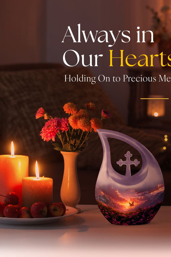 Purple Meadow Urns For Ashes - Keepsake Urns For Women