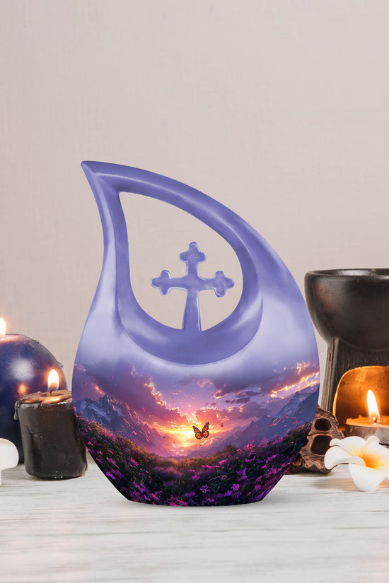Purple Meadow Urns For Ashes - Keepsake Urns For Women