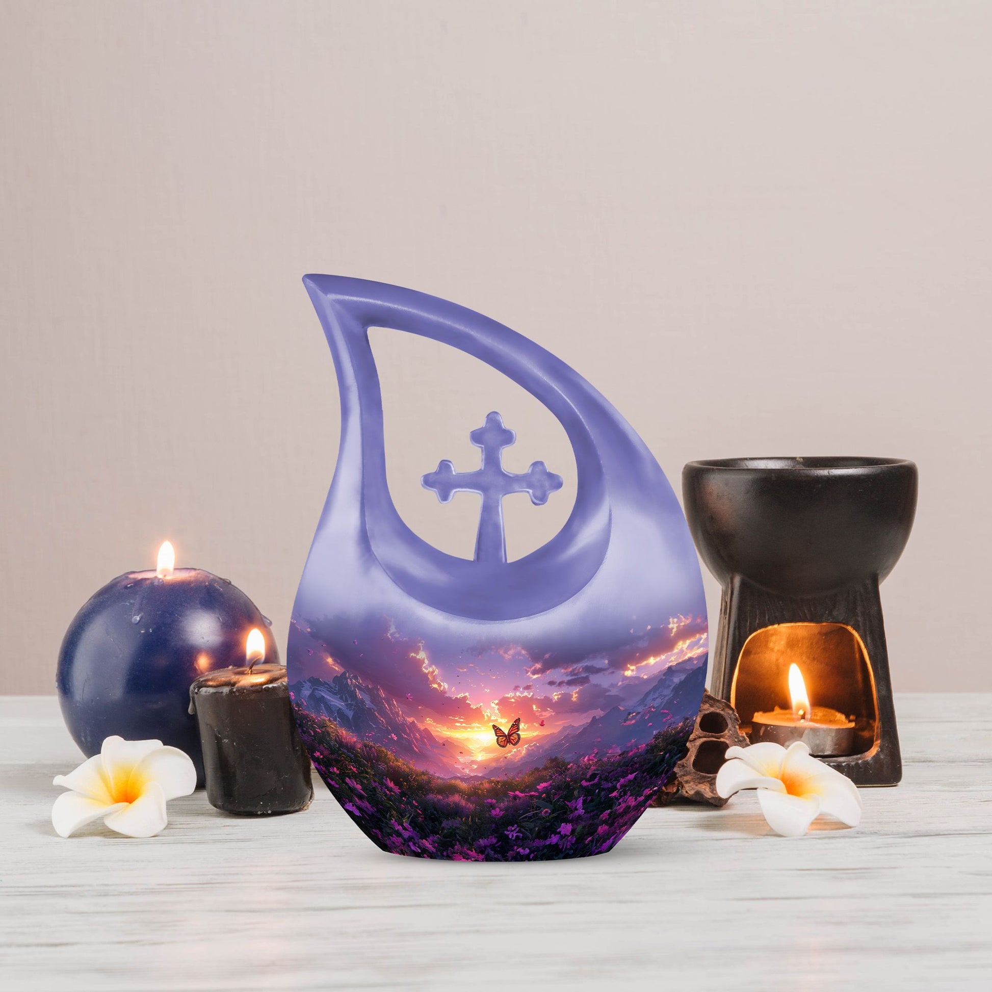 Purple Meadow Urns For Ashes - Keepsake Urns For Women
