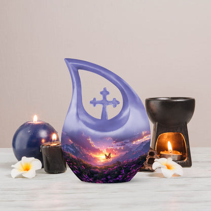 Purple Meadow Urns For Ashes - Keepsake Urns For Women