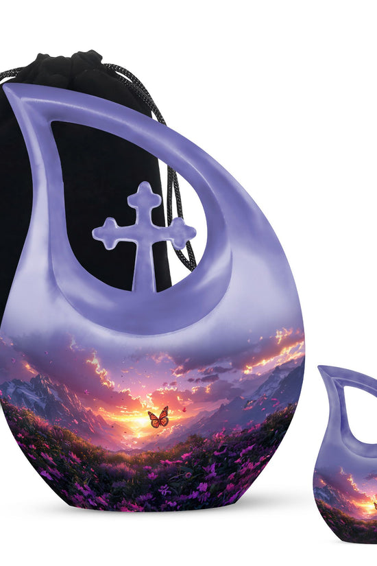 Purple Meadow Urns For Ashes - Keepsake Urns For Women